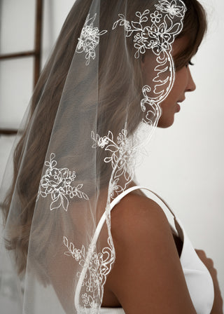  bride models long lace wedding veil styles