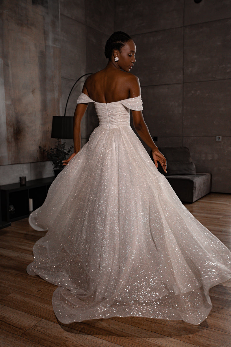 Melanie Lyne 2 Pcs Sequin Gown Open Back Party Wedding Dress Size 6 NWT  $395