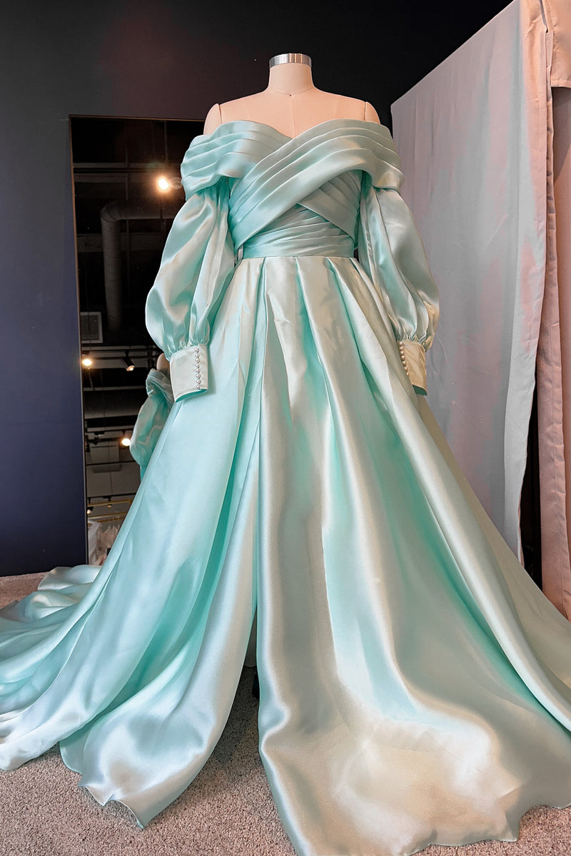 Aquamarine Wedding Dress Audrey – Olivia Bottega