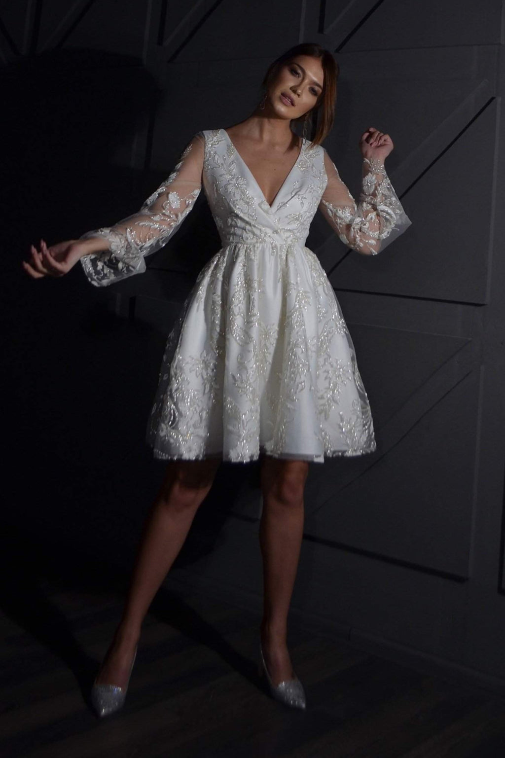 wedding dresses with shorts underneath Short Wedding Dresses 2026