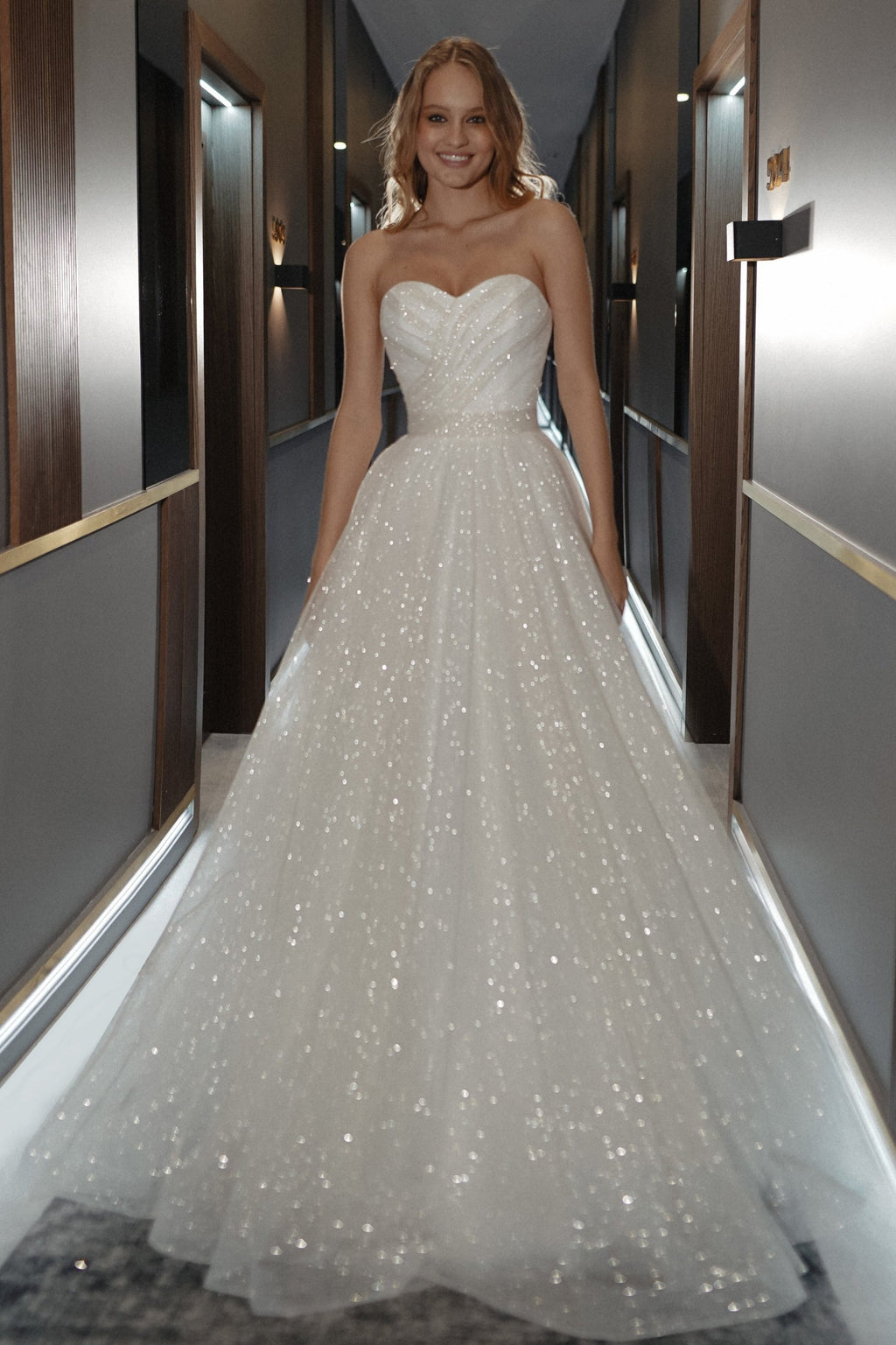 wedding dress that sparkles JIMENA The sleeveless illusion V PUTTING ON THE GLITZ -