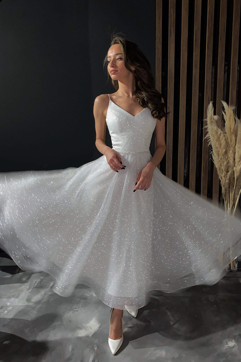 Shiny Wedding & Evening Dress Heist Midi – Olivia Bottega