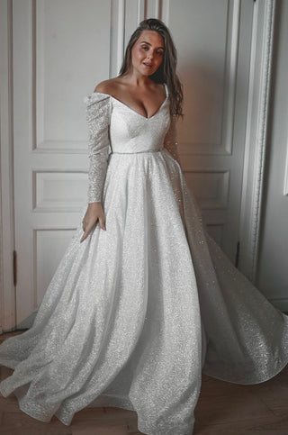 Plus Size Sparkly Wedding Dress Miranda