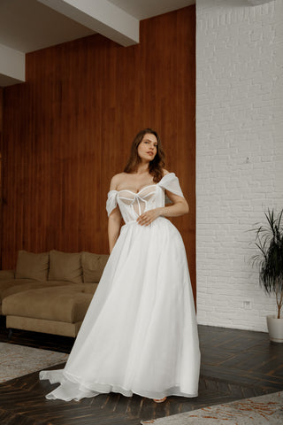 Plus Size Organza Wedding Dress Asa