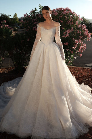 Lace Basque Waist Ball Gown Eilonwy