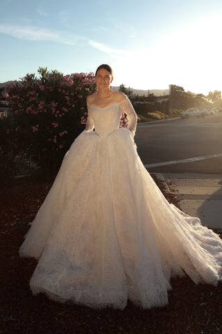 Lace Basque Waist Ball Gown Eilonwy