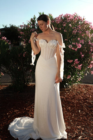 2 in 1 Wedding Dress Maybel with Overskirt