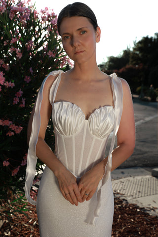 2 in 1 Wedding Dress Maybel with Overskirt