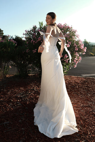 2 in 1 Wedding Dress Maybel with Overskirt