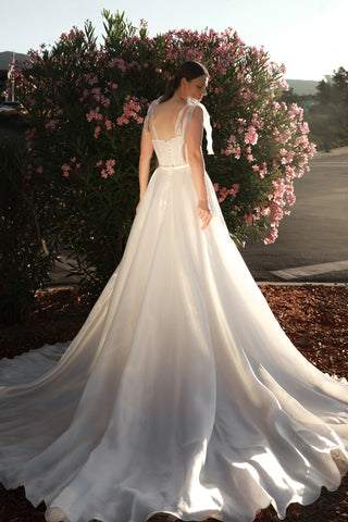 2 in 1 Wedding Dress Maybel with Overskirt