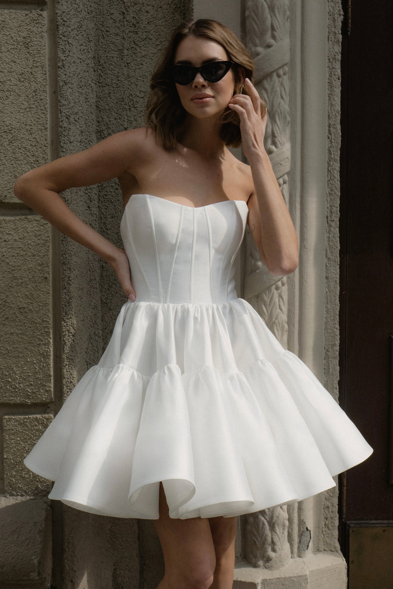 Mikado Wedding Dress Dixie – Olivia Bottega
