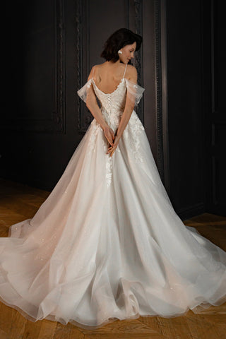 Plus Size Floral Lace Wedding Dress Altsoba