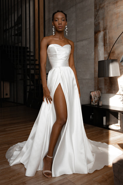 Leg Slit Wedding Dresses & Gowns | Olivia Bottega