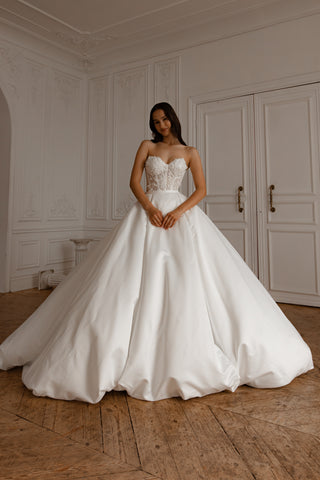 2 in 1 Wedding Dress Selkie with Detachable Skirt Sophia US 22