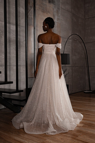 2 in 1 Sparkly Wedding Dress Amelia