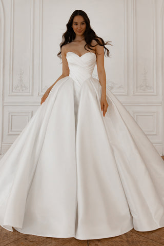 Basque Waist Wedding Gown Oceania – Olivia Bottega
