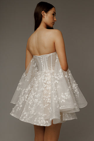 Short Floral Lace Wedding Dress Moonlit Siren US 30 Short Floral Lace Wedding Dress Moonlit Siren US 30