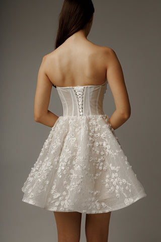 Short Floral Lace Wedding Dress Moonlit Siren US 30 Short Floral Lace Wedding Dress Moonlit Siren US 30