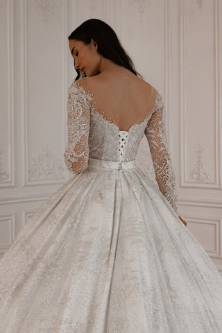 2 in 1 Wedding Dress Sabrina With Detachable Skirt Meryem US 20 2 in 1 Wedding Dress Sabrina With Detachable Skirt Meryem US 20