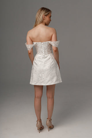 2 in 1 Wedding Dress Mitsis With Detachable Protea Skirt