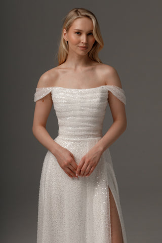 Wedding Dress Elu with Detachable Straps
