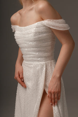 Wedding Dress Elu with Detachable Straps