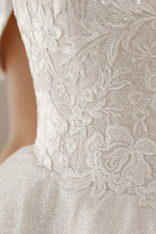 Short Lace Wedding Dress Aditi