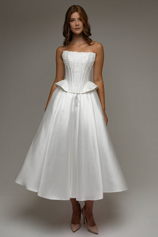 Midi Mikado Wedding Dress Elaria