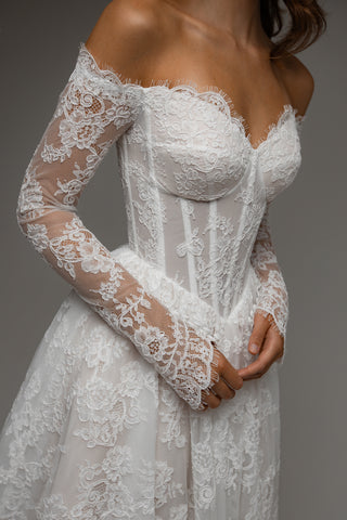 Midi Lace Wedding Dress Miralys