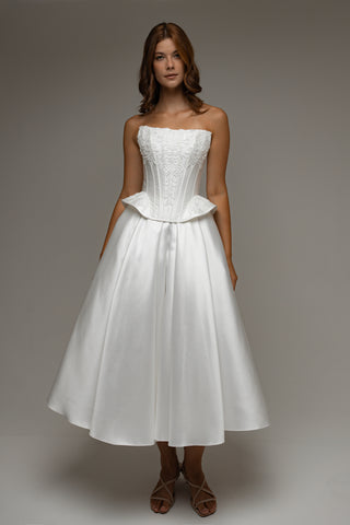 Midi Mikado Wedding Dress Elaria