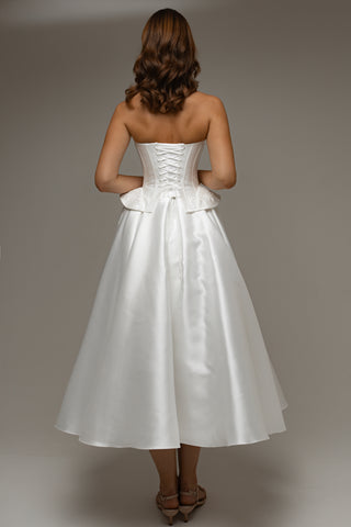 Midi Mikado Wedding Dress Elaria