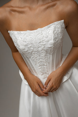 Midi Mikado Wedding Dress Elaria