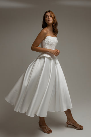 Midi Mikado Wedding Dress Elaria