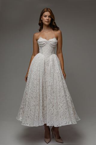 Midi Lace Wedding Dress Meliora