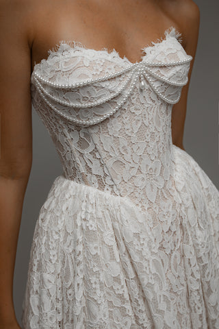 Midi Lace Wedding Dress Meliora