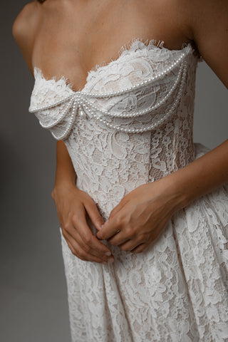 Midi Lace Wedding Dress Meliora