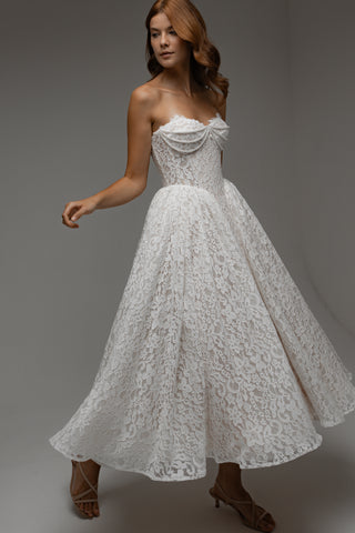 Midi Lace Wedding Dress Meliora