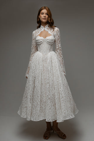 Lace Wedding Dress Meliora with Detachable Bolero