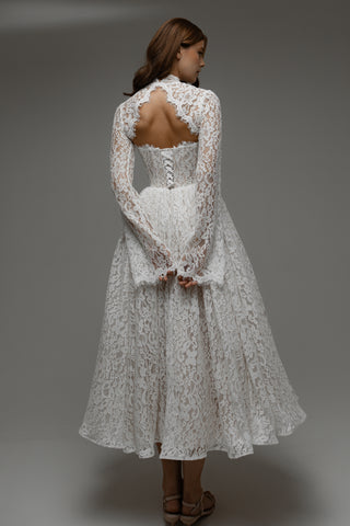 Lace Wedding Dress Meliora with Detachable Bolero