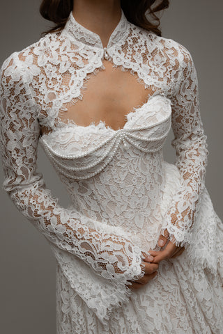 Lace Wedding Dress Meliora with Detachable Bolero