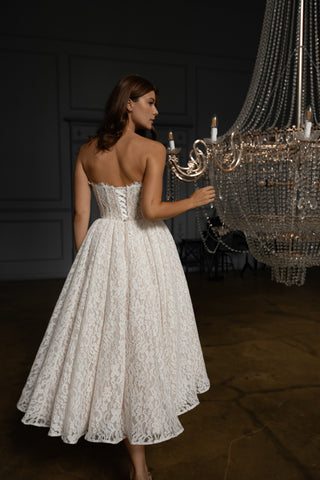 Midi Lace Wedding Dress Meliora