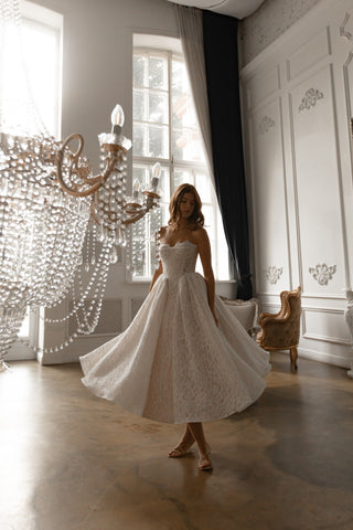 Midi Lace Wedding Dress Meliora