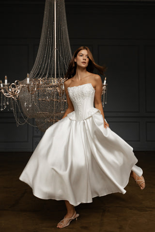 Midi Mikado Wedding Dress Elaria