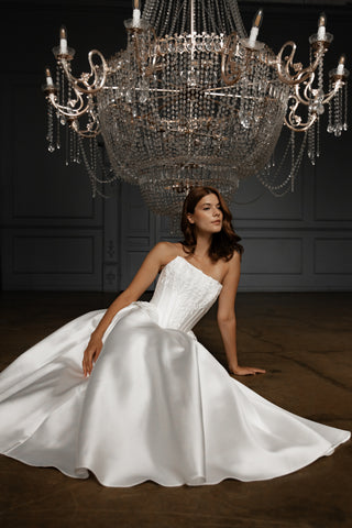 Midi Mikado Wedding Dress Elaria
