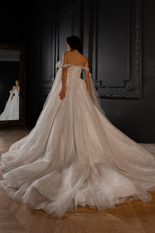 Floral Lace Wedding Dress Celia with Detachable Straps US 12 Floral Lace Wedding Dress Celia with Detachable Straps US 12