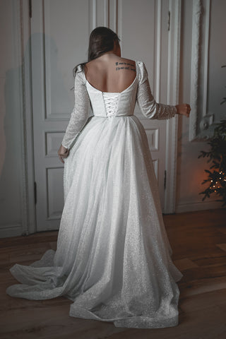 Plus Size Sparkly Wedding Dress Miranda Custom Size Plus Size Sparkly Wedding Dress Miranda Custom Size