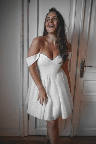 plus size short white prom dresses Amazon.com: Strapless Homecoming Dresses for Bride Plus Size A Line Satin Mini Bridal Shower Dress with Pockets Simple Formal Dress CM A-Ivory : Clothing, Shoes & Jewelry