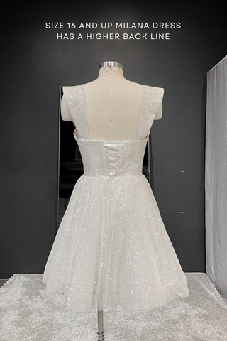 Plus Size Short Sparkly Wedding Dress Milana