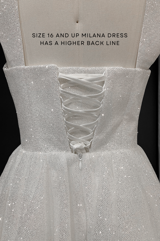 Plus Size Short Sparkly Wedding Dress Milana US 26 Plus Size Short Sparkly Wedding Dress Milana US 26