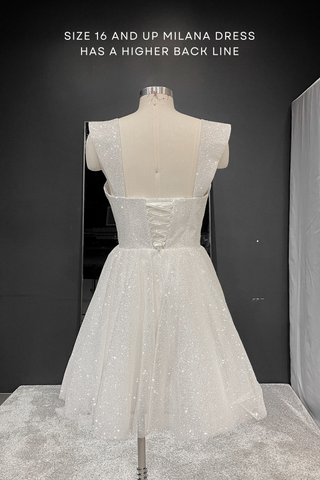 Short Sparkly Wedding Dress Milana US 10 Short Sparkly Wedding Dress Milana US 10